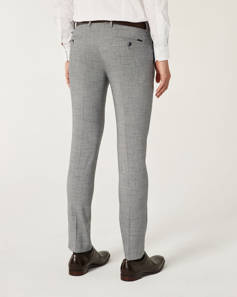 Light Grey Slim Stretch Marle Tailored Pant